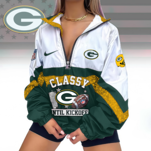 Limited Edition – Customized NFL Green Bay Packers V-Neck Zipper Sweatshirt Jacket
