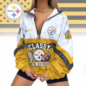 Limited Edition – Customized NFL Pittsburgh Steelers V-Neck Zipper Sweatshirt Jacket