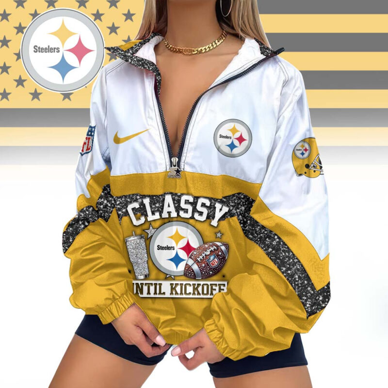 Limited Edition – Customized NFL Pittsburgh Steelers V-Neck Zipper Sweatshirt Jacket