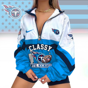 Limited Edition – Customized NFL Tennessee Titans V-Neck Zipper Sweatshirt Jacket