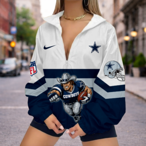 Limited Edition – Customized NFL Dallas Cowboys V-Neck Zipper Sweatshirt Jacket