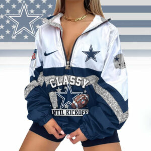Limited Edition – Customized NFL Dallas Cowboys V-Neck Zipper Sweatshirt Jacket