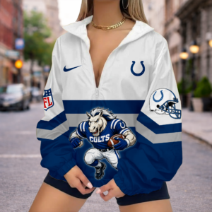 Limited Edition – Customized NFL Indianapolis Colts V-Neck Zipper Sweatshirt Jacket