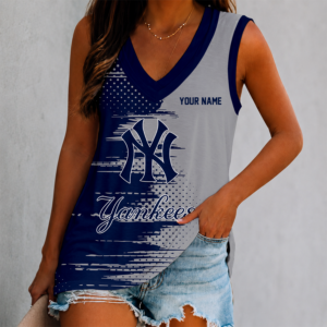 Limited Edition – Customized MLB New York Yankees Women’s V-Neck Tank Top