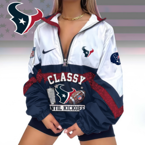 Limited Edition – Customized NFL Houston Texans V-Neck Zipper Sweatshirt Jacket