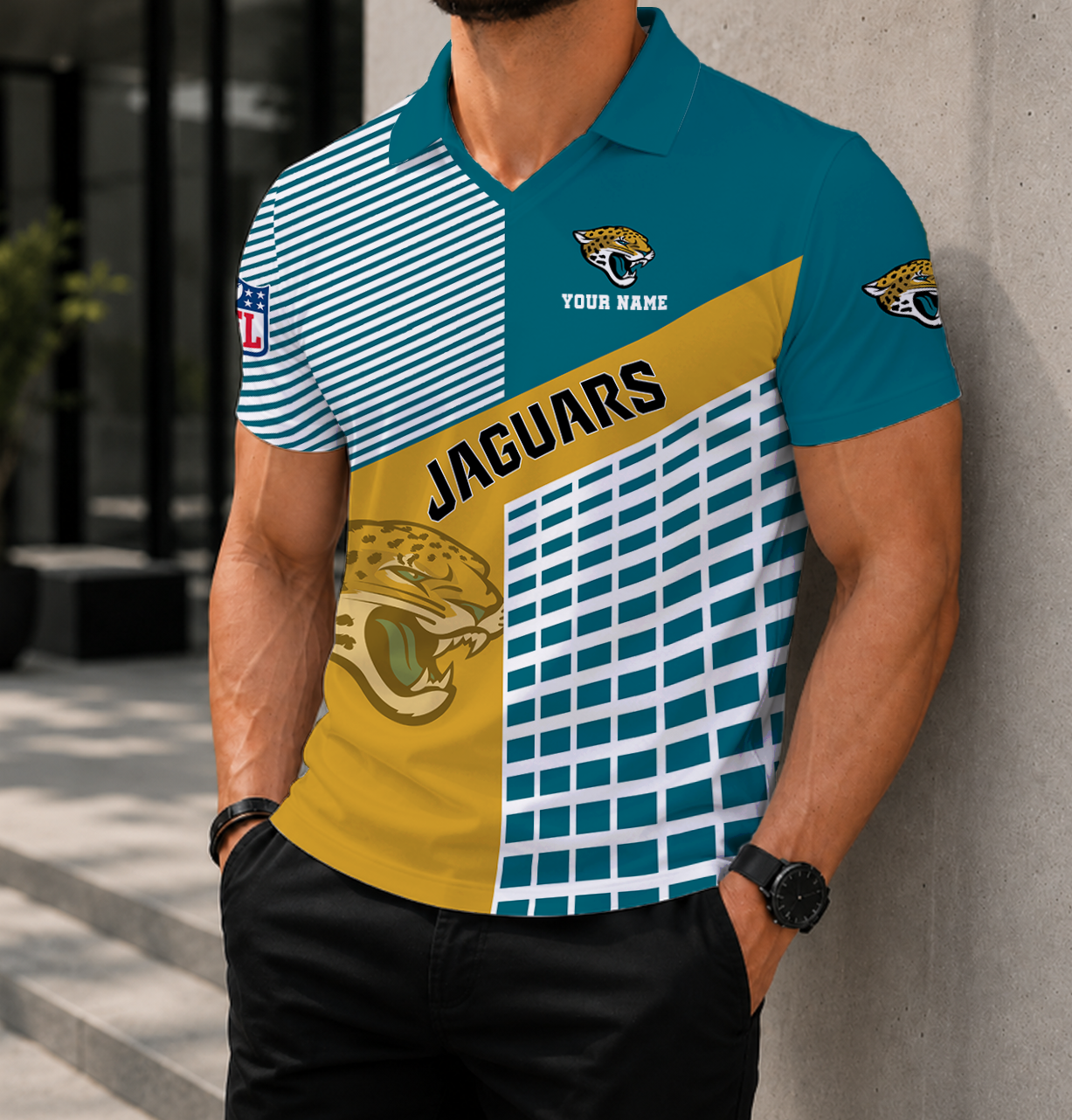 Limited Edition – Customized NFL Jacksonville Jaguars Polo Shirt