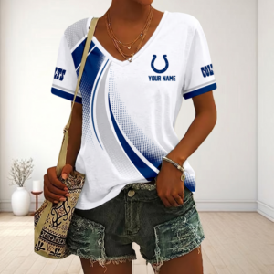 Limited Edition – Customized NFL Indianapolis Colts V-Neck Female Shirt