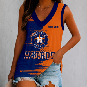 Limited Edition – Customized MLB Houston Astros Women’s V-Neck Tank Top
