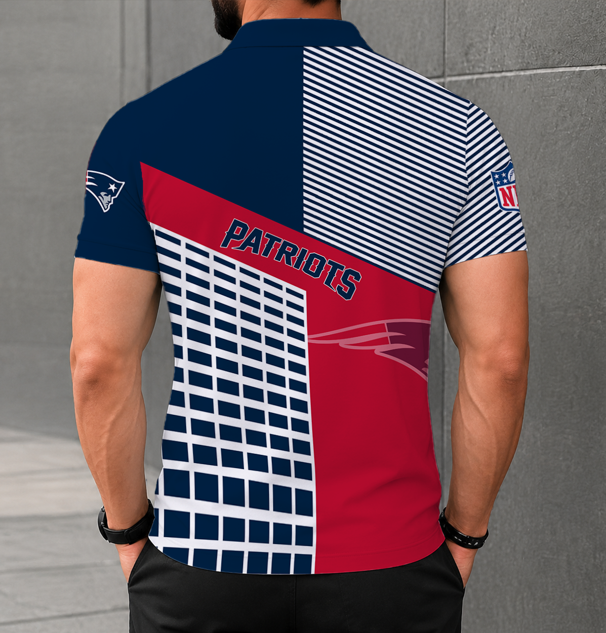 Limited Edition – Customized NFL New England Patriots Polo Shirt - Image 2