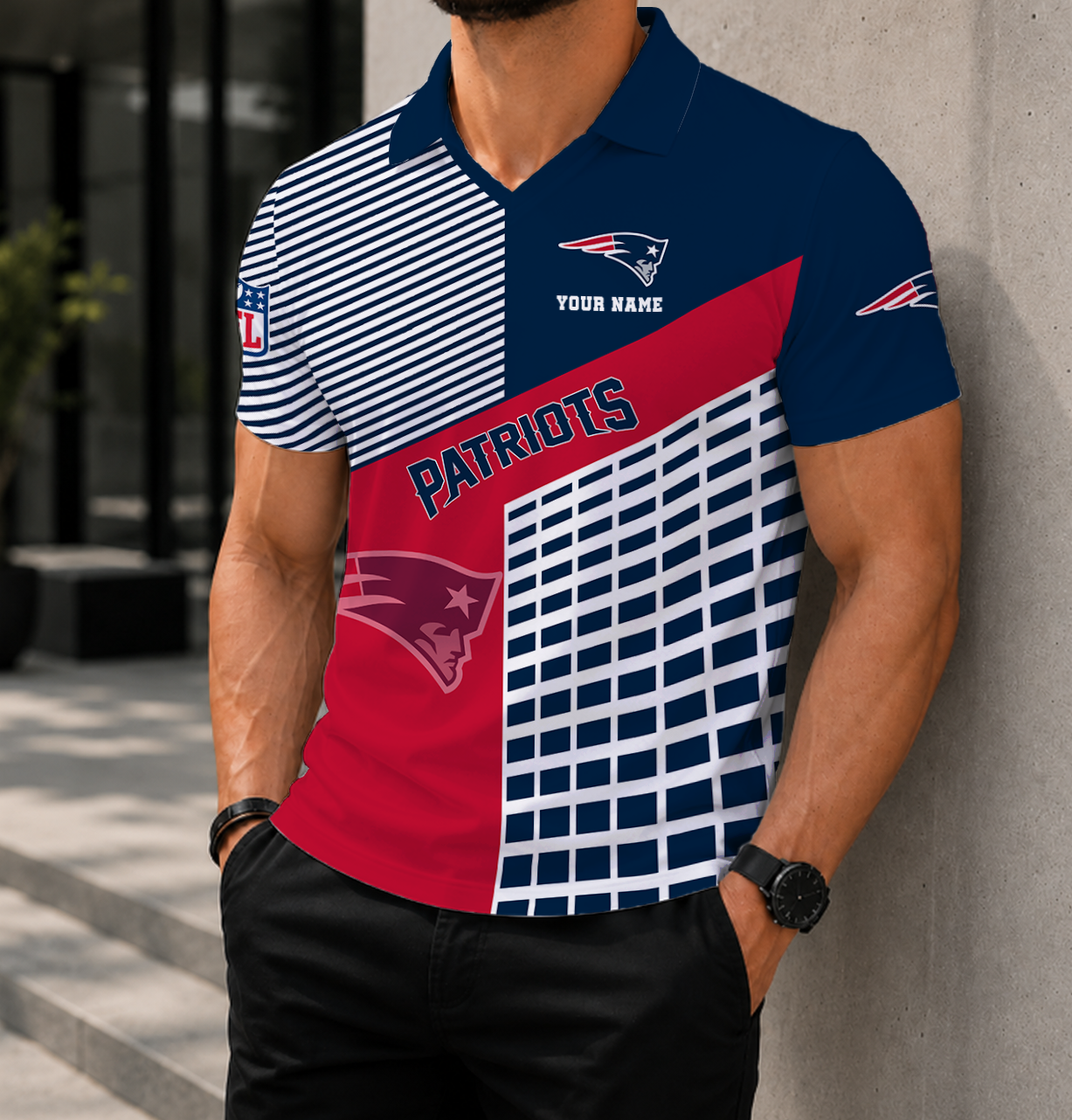 Limited Edition – Customized NFL New England Patriots Polo Shirt