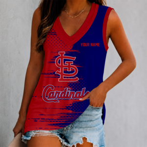 Limited Edition – Customized MLB St. Louis Cardinals Women’s V-Neck Tank Top