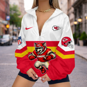 Limited Edition – Customized NFL Kansas City Chiefs V-Neck Zipper Sweatshirt Jacket
