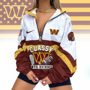 Limited Edition – Customized NFL Washington Commanders V-Neck Zipper Sweatshirt Jacket