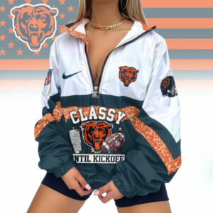 Limited Edition – Customized NFL Chicago Bears V-Neck Zipper Sweatshirt Jacket