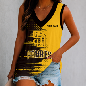 Limited Edition – Customized MLB San Diego Padres Women’s V-Neck Tank Top