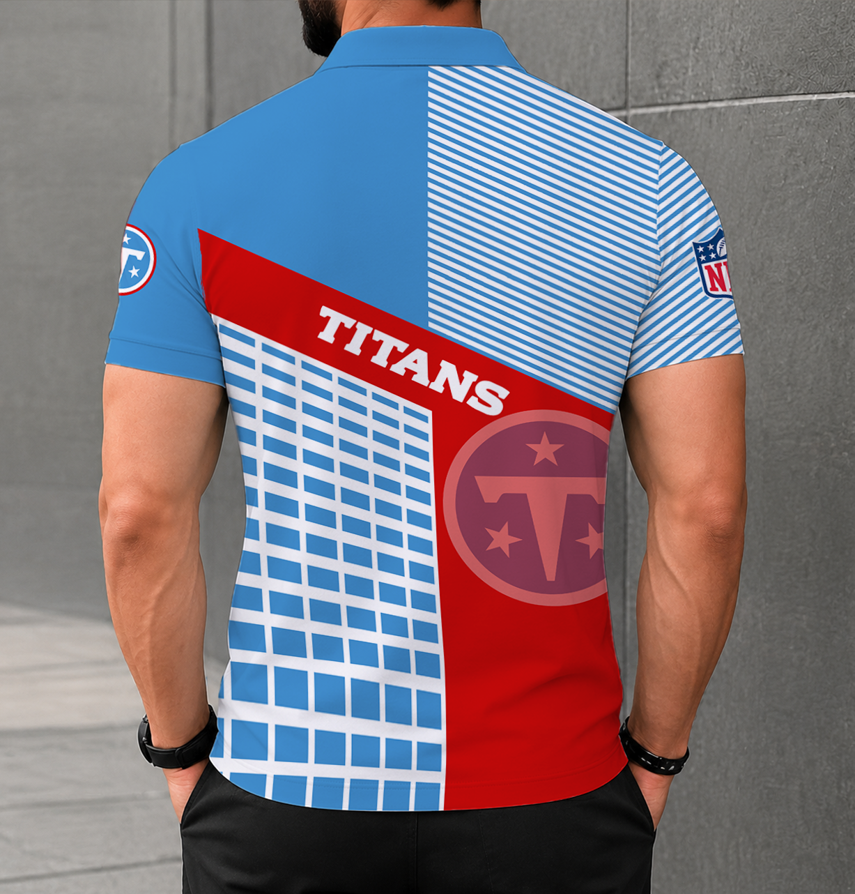 Limited Edition – Customized NFL Tennessee Titans Polo Shirt - Image 2