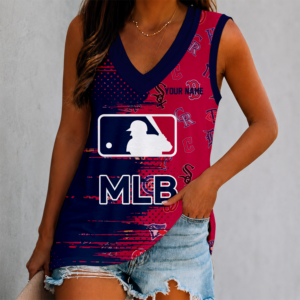 Limited Edition – Customized MLB All Teams Women’s V-Neck Tank Top