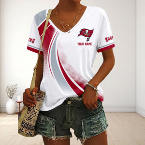 Limited Edition – Customized NFL Tampa Bay Buccaneers V-Neck Female Shirt