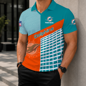Limited Edition – Customized NFL Miami Dolphins Polo Shirt