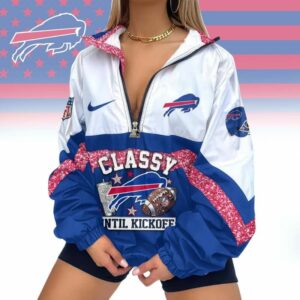 Limited Edition – Customized NFL Buffalo Bills V-Neck Zipper Sweatshirt Jacket