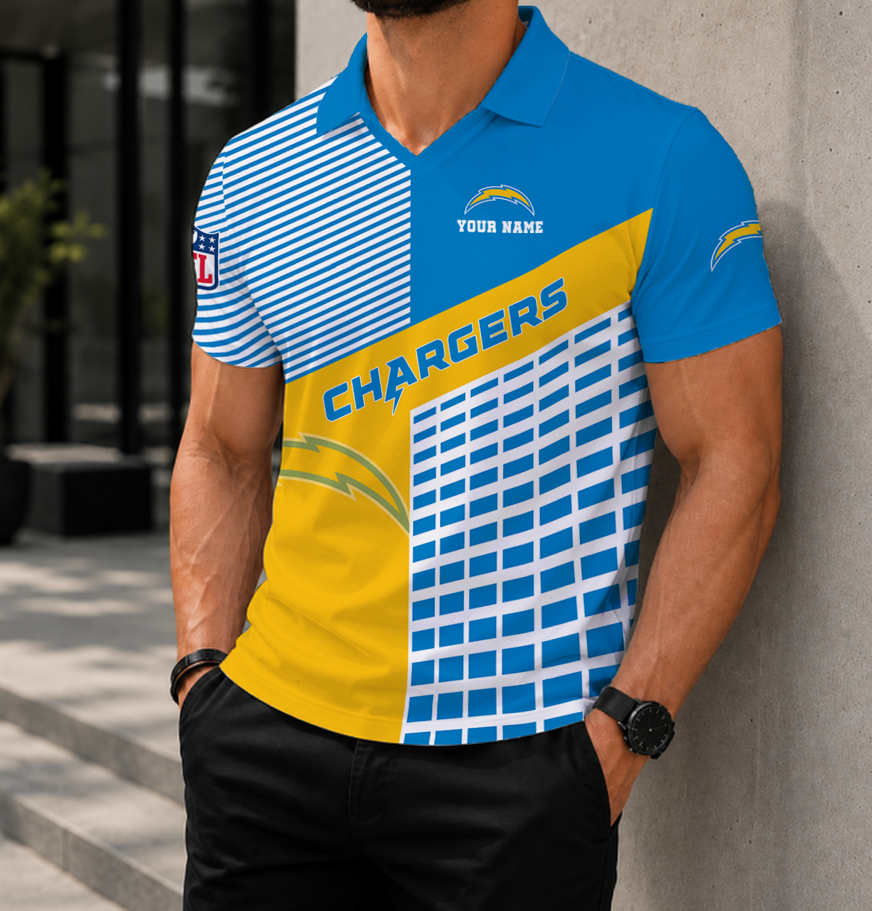 Limited Edition – Customized NFL Los Angeles Chargers Polo Shirt
