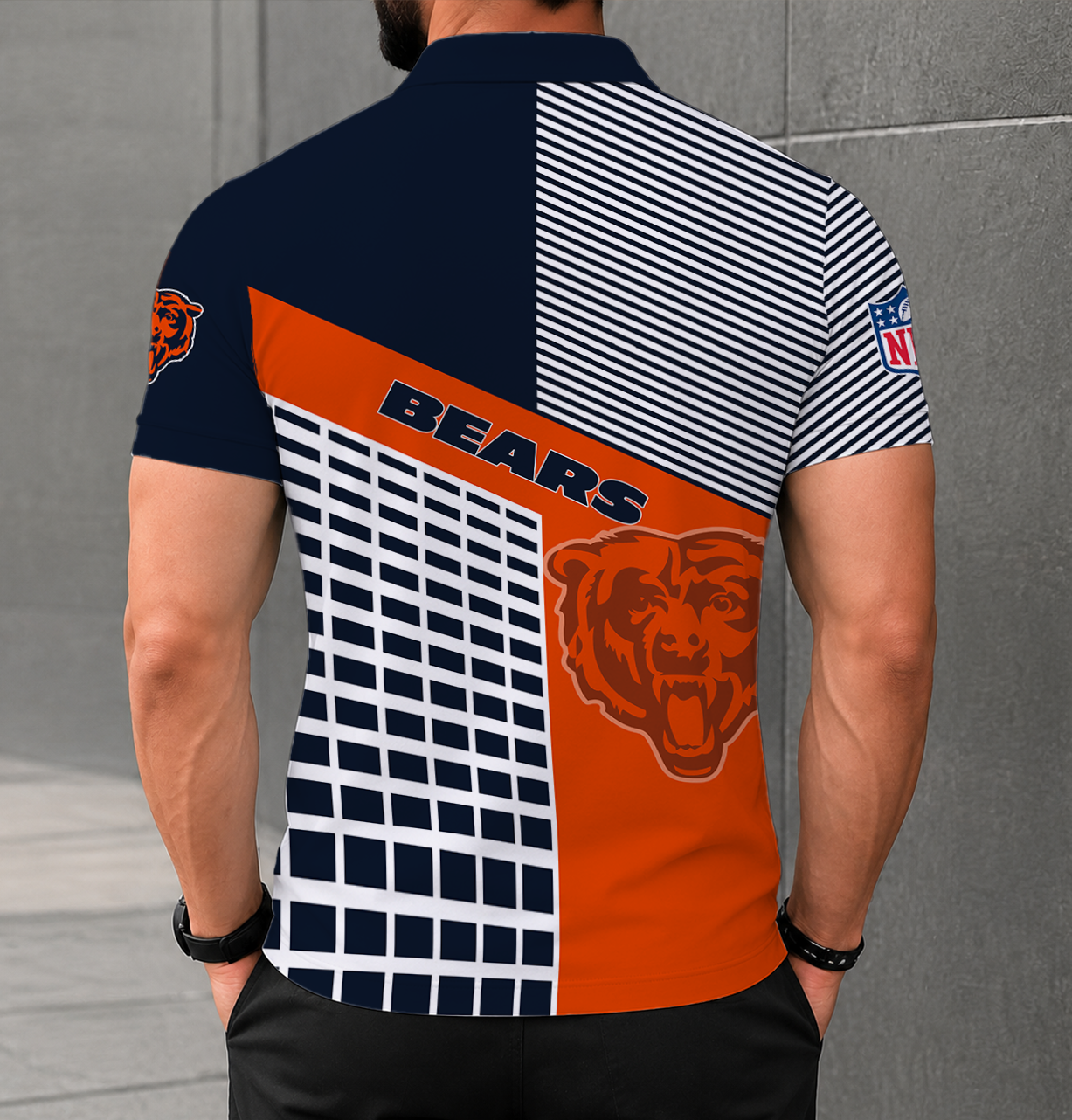 Limited Edition – Customized NFL Chicago Bears Polo Shirt - Image 2