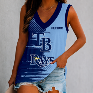 Limited Edition – Customized MLB Tampa Bay Rays Women’s V-Neck Tank Top