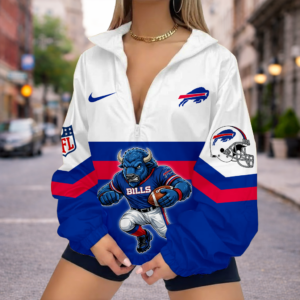 Limited Edition – Customized NFL Buffalo Bills V-Neck Zipper Sweatshirt Jacket