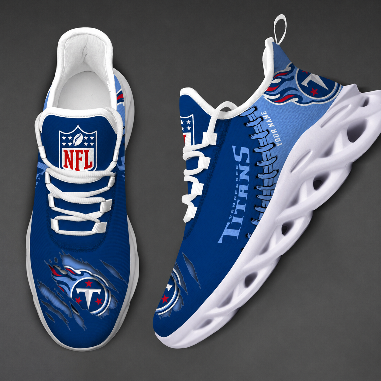 Limited Edition – Customized NFL Tennessee Titans Unisex Max Soul Shoes