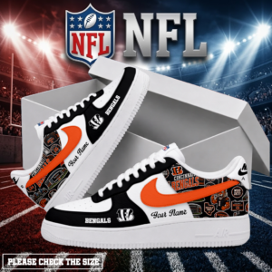 Limited Edition – Customized NFL Cincinnati Bengals Air Force 1 Shoes