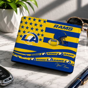 Limited Edition – Customized NFL Los Angeles Rams Leather Wallet