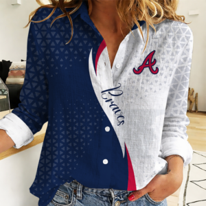 Limited Edition – Customized MLB Atlanta Braves Women Casual Shirt