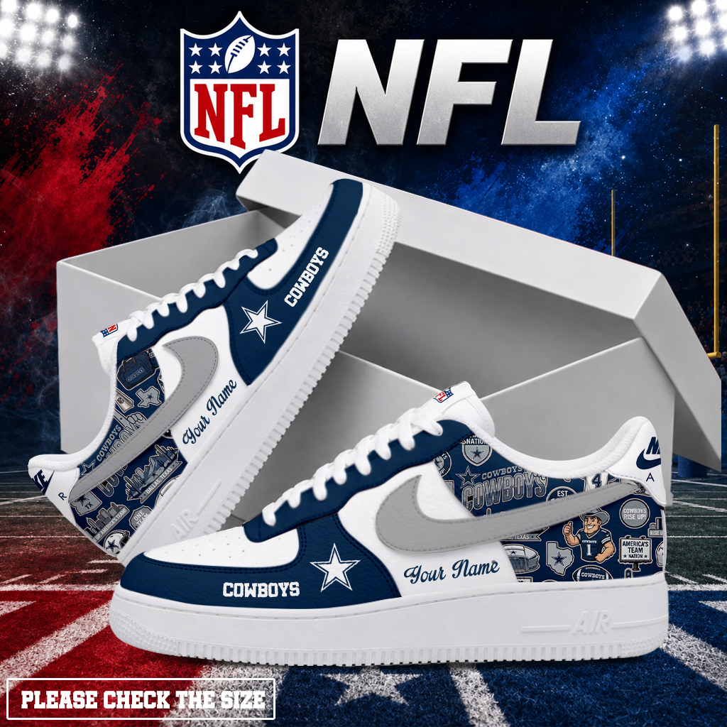Limited Edition – Customized NFL Dallas Cowboys Air Force 1 Shoes