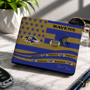Limited Edition – Customized NFL Baltimore Ravens Leather Wallet