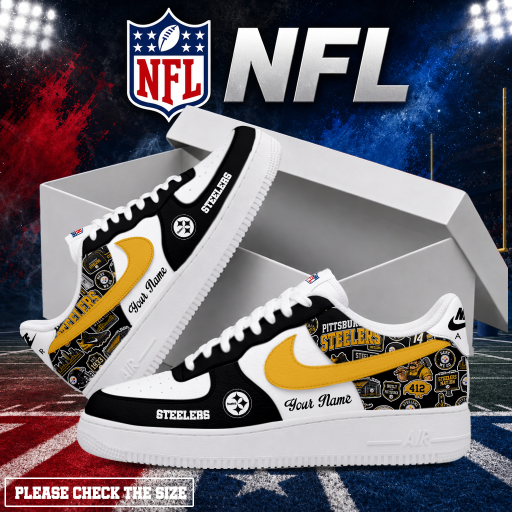 Limited Edition – Customized NFL Pittsburgh Steelers Air Force 1 Shoes