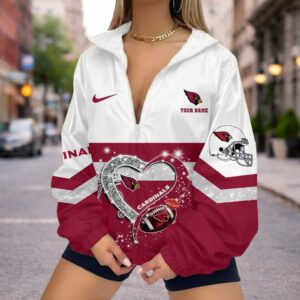 Limited Edition – Customized NFL Arizona Cardinals V-Neck Zipper Sweatshirt Jacket