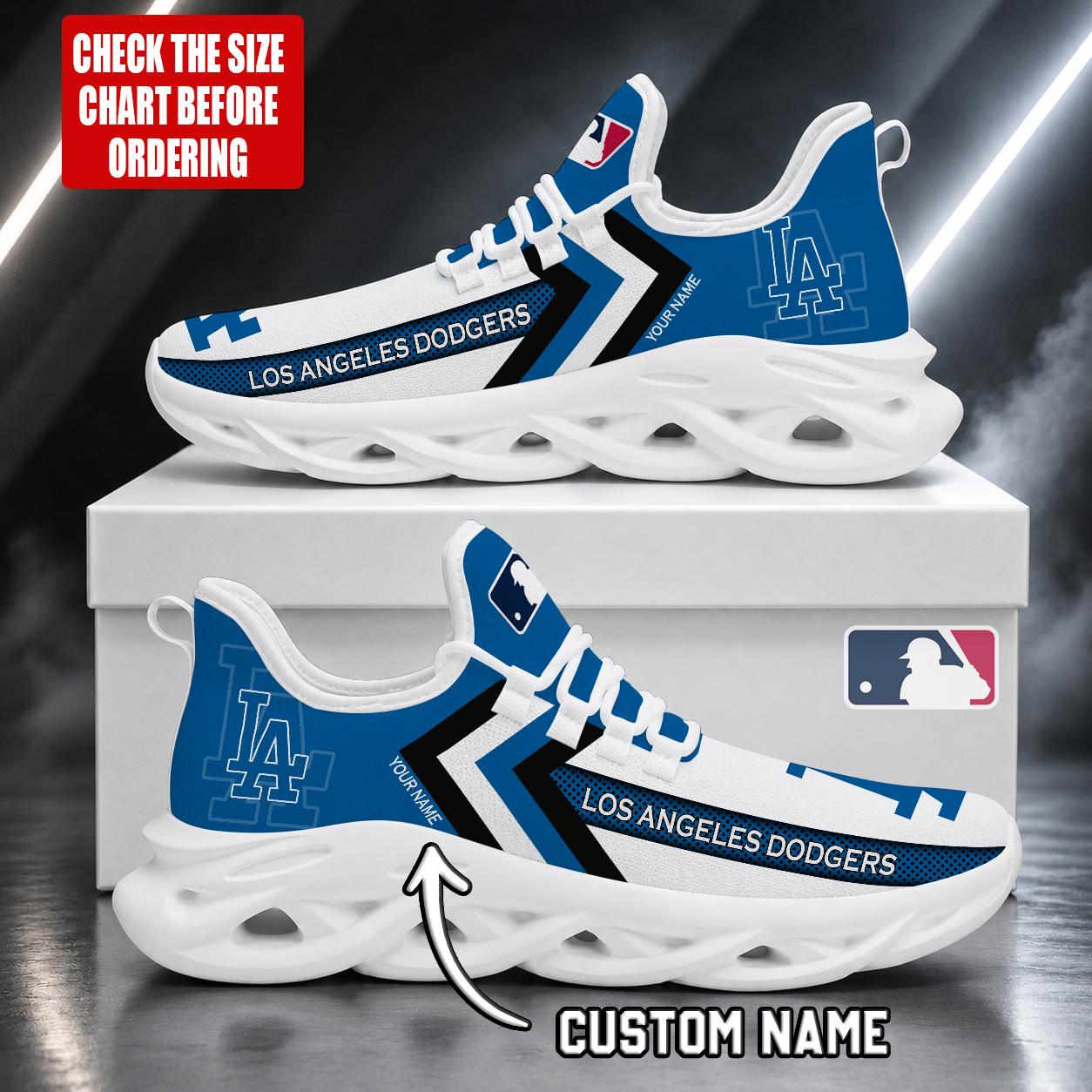 Limited Edition – Customized MLB Los Angeles Dodgers Max Soul Shoes - Image 2