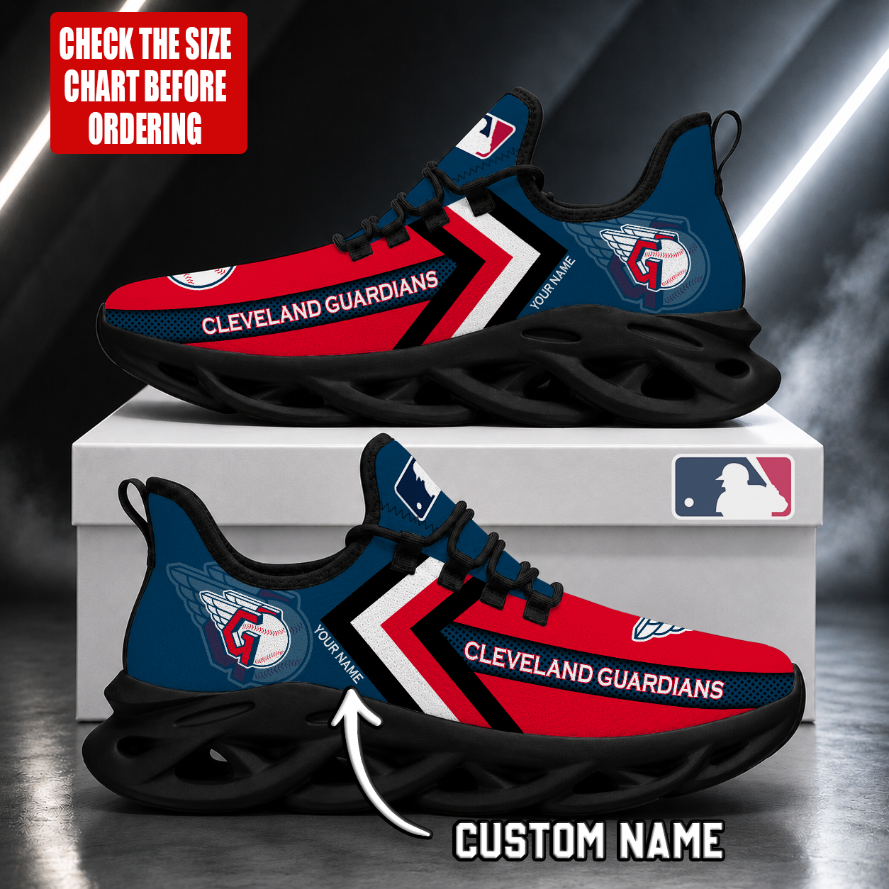 Limited Edition – Customized MLB Cleveland Guardians Max Soul Shoes