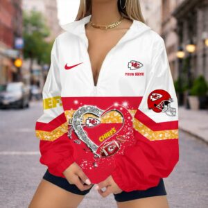 Limited Edition – Customized NFL Kansas City Chiefs V-Neck Zipper Sweatshirt Jacket