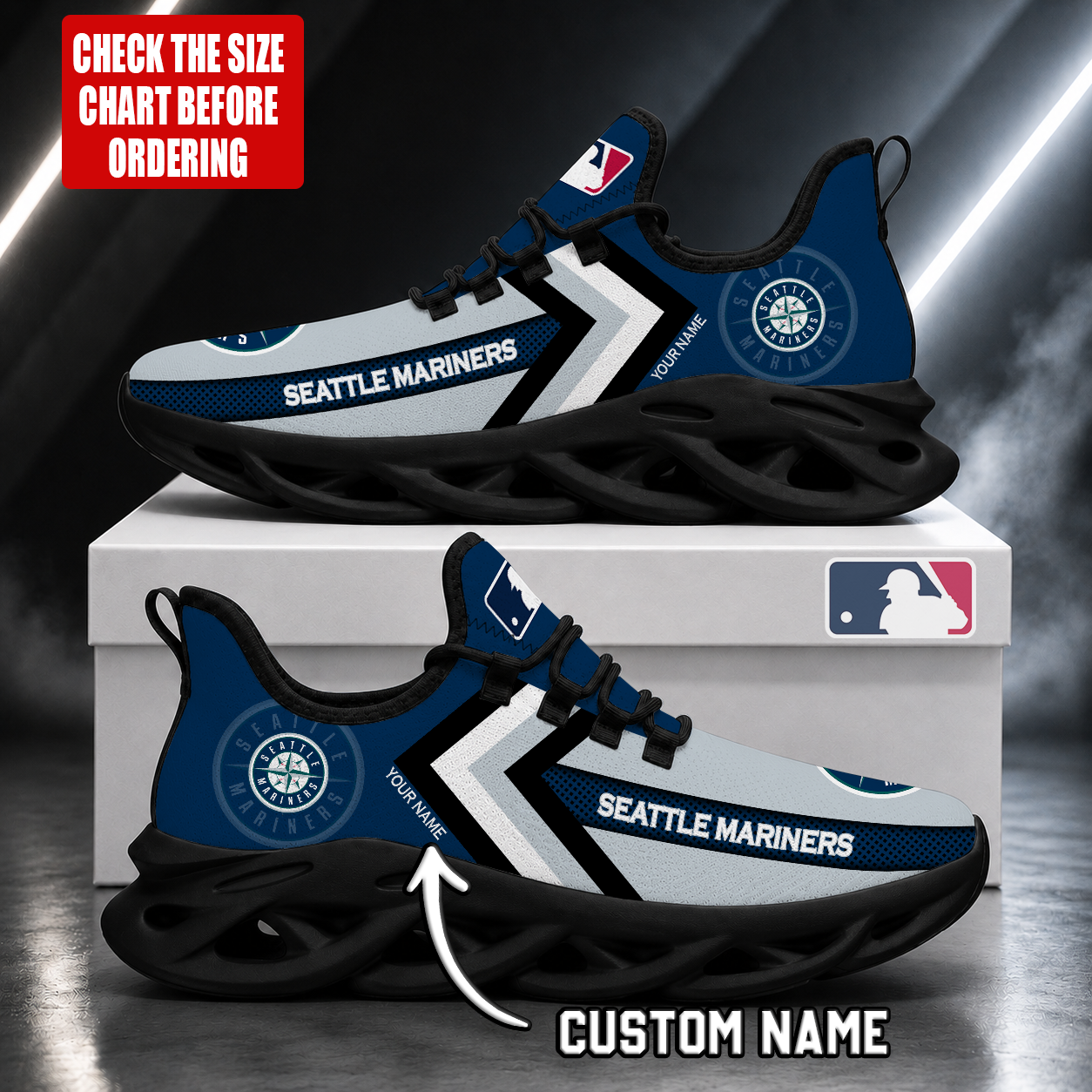Limited Edition – Customized MLB Seattle Mariners Max Soul Shoes