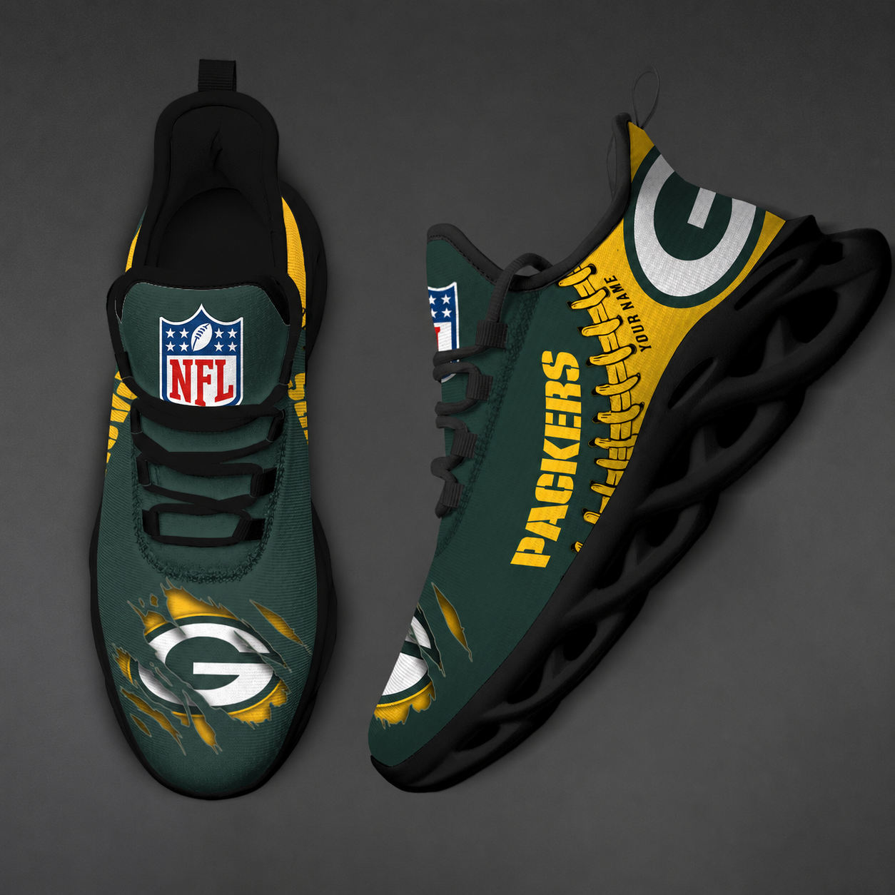 Limited Edition – Customized NFL Green Bay Packers Unisex Max Soul Shoes - Image 2