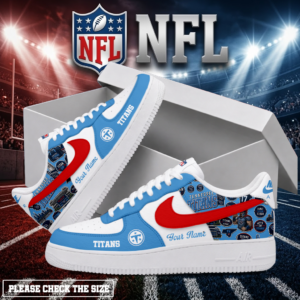 Limited Edition – Customized NFL Tennessee Titans Air Force 1 Shoes