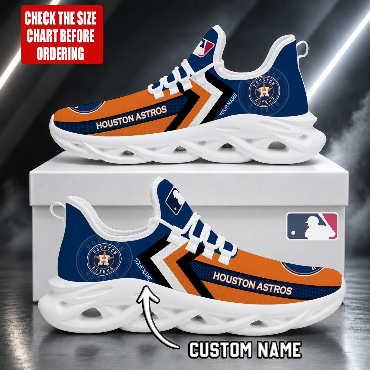 Limited Edition – Customized MLB Houston Astros Max Soul Shoes - Image 2