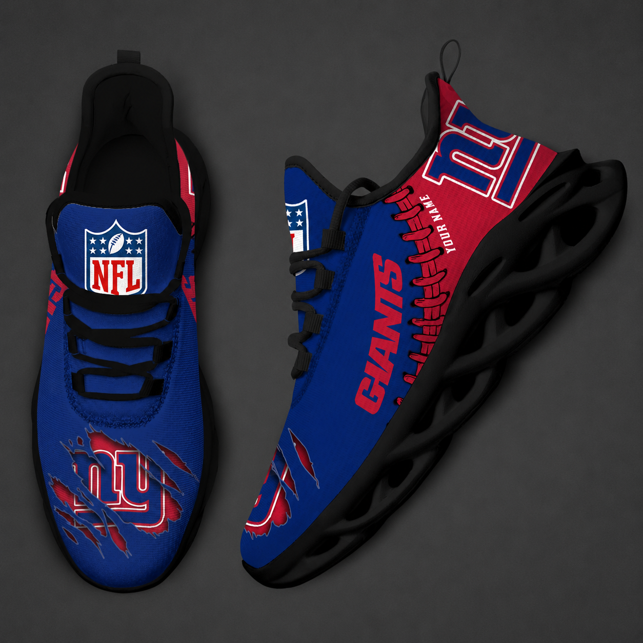 Limited Edition – Customized NFL New York Giants Unisex Max Soul Shoes - Image 2