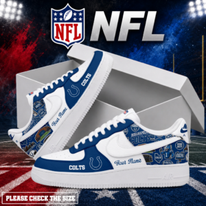 Limited Edition – Customized NFL Indianapolis Colts Air Force 1 Shoes