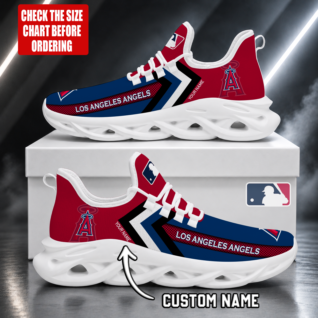 Limited Edition – Customized MLB Los Angeles Angels Max Soul Shoes - Image 2