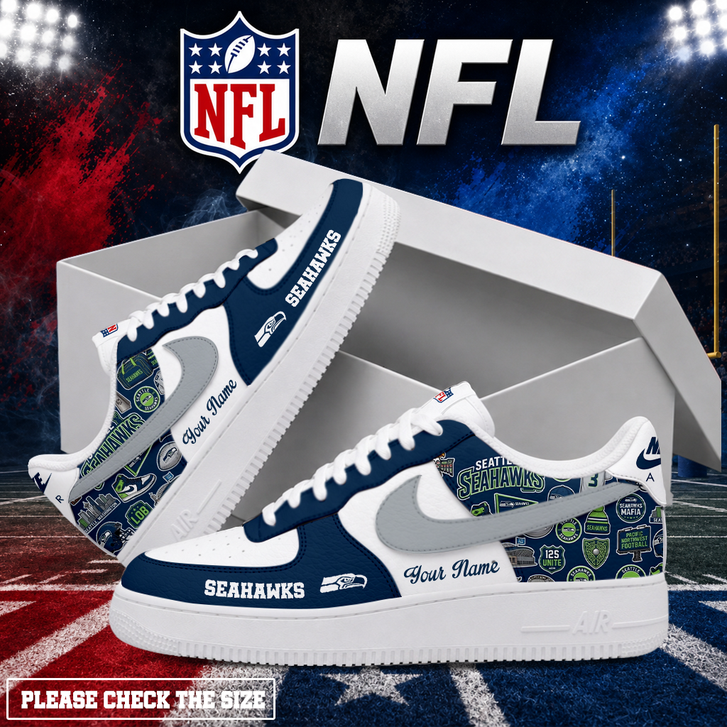 Limited Edition – Customized NFL Seattle Seahawks Air Force 1 Shoes