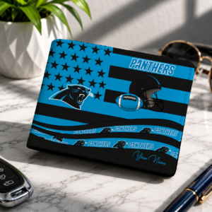 Limited Edition – Customized NFL Carolina Panthers Leather Wallet