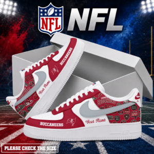 Limited Edition – Customized NFL Tampa Bay Buccaneers Air Force 1 Shoes