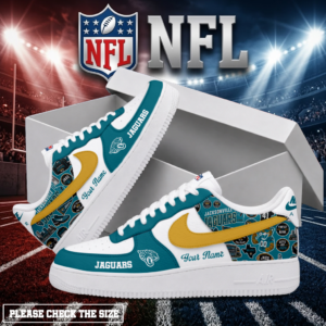 Limited Edition – Customized NFL Jacksonville Jaguars Air Force 1 Shoes